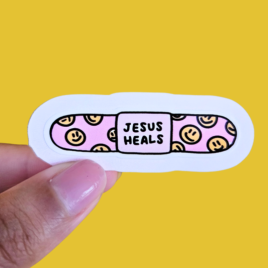 Jesus Heals Waterproof Sticker