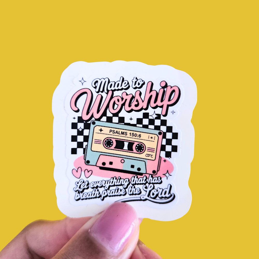 Worship Tape Waterproof Sticker
