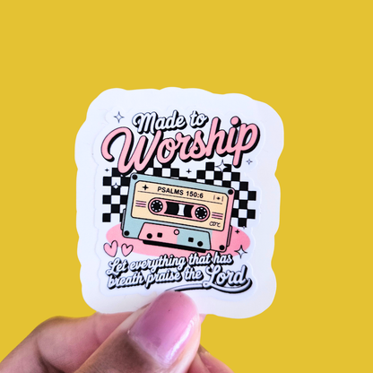 Worship Tape Waterproof Sticker
