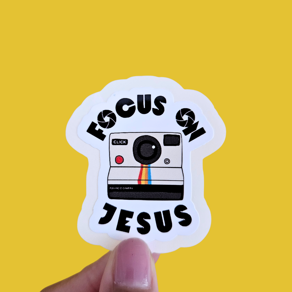 Focus On Jesus Waterproof Sticker