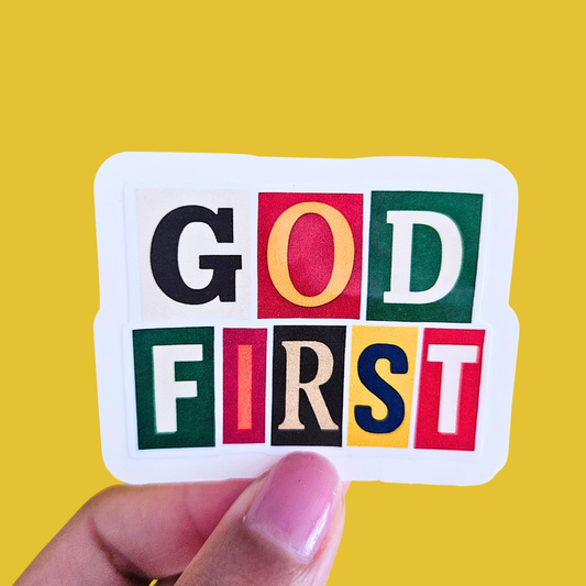 God First Waterproof Sticker