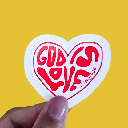 God Is Love Waterproof Sticker