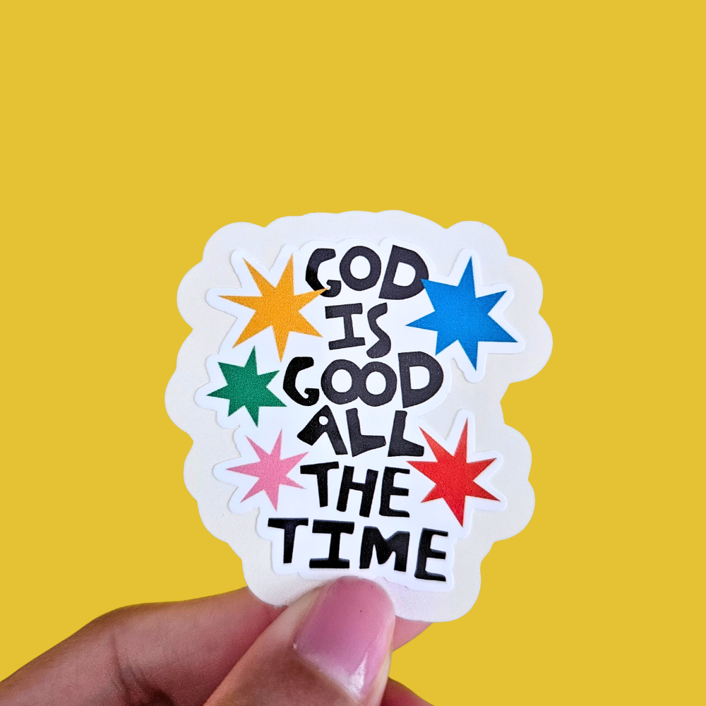 God Is Good Waterproof Sticker
