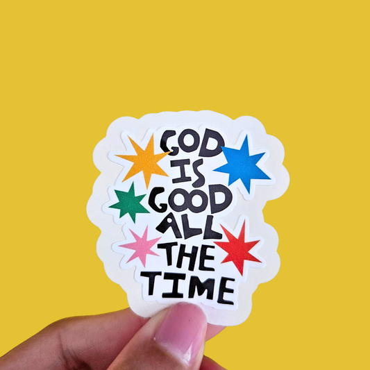 God Is Good Waterproof Sticker