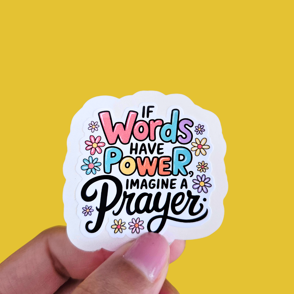 Imagine A Prayer Waterproof Sticker