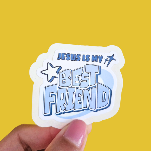 Jesus My Best Friend Waterproof Sticker