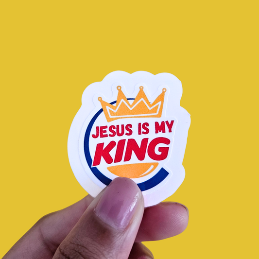 King Jesus Waterproof Sticker
