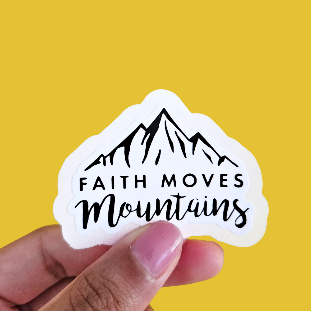 Mountains Of Faith Waterproof Sticker