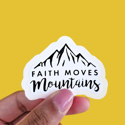 Mountains Of Faith Waterproof Sticker