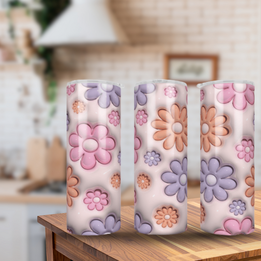 3D Retro Flowers