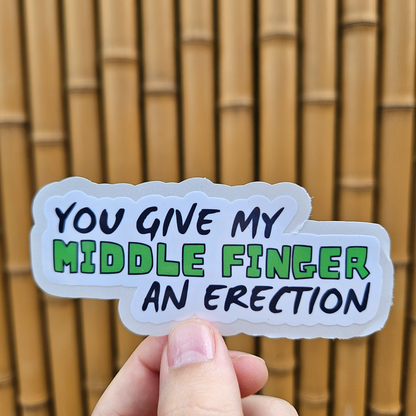 Finger Erection Sticker