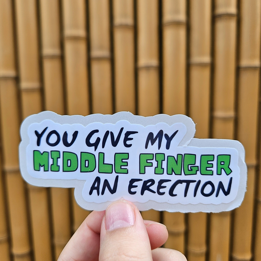 Finger Erection Sticker
